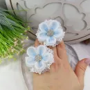 Бантики цветочки на резинке. Ручная работа