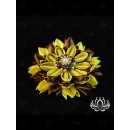 Заколка для волос ручной работы "Злата" желтый. Единственный экземпляр. Цветы Канзаши на волосы Ваши.