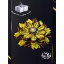 Заколка для волос ручной работы "Злата" желтый. Единственный экземпляр. Цветы Канзаши на волосы Ваши.