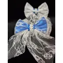 Комплект резинок для волос ручной работы Бант "Кокетка" голубой. 2 шт. Единственный экземпляр. Цветы Канзаши на волосы Ваши