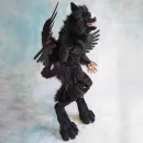 Реалистичная авторская игрушка ручной работы вервольф, волк-оборотень