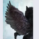 Реалистичная авторская игрушка ручной работы вервольф, волк-оборотень