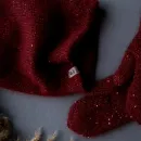 Комплект двойная шапка и варежки