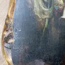 Картина Гуань-Инь на дереве ручной работы