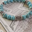 БРАСЛЕТ ИЗ БИРЮЗЫ С РУНАМИ Браслет из бирюзы с рунами