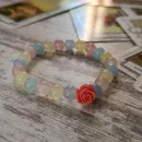 БРАСЛЕТ ИЗ БЕРИЛЛОВ С КОРАЛЛОМ Браслет из бериллов с кораллом