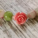 БРАСЛЕТ ИЗ ТУРМАЛИНА С КАЛЬЦИТОМ И КОРАЛЛОМ Браслет из турмалина с кальцитом и кораллом