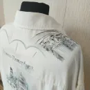 ​Рубашка джинсовая с принтом ручной работы "Санкт-Петербург. Храни меня мой талисман"