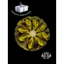 Резинка для волос ручной работы "Фульгида" желтый. Единственный экземпляр. Цветы Канзаши на волосы Ваши.