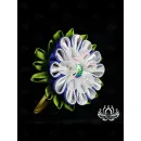 Заколка для волос ручной работы "Арабис" серебристый. Единственный экземпляр. Цветы Канзаши на волосы Ваши.