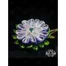 Заколка для волос ручной работы "Арабис" серебристый. Единственный экземпляр. Цветы Канзаши на волосы Ваши.