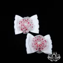 Комплект резинок для волос ручной работы Бант "Балерина" белый. комплект 3 шт. Единственный экземпляр. Цветы Канзаши на волосы Ваши.