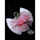 Комплект резинок для волос ручной работы Бант "Балерина" белый. комплект 3 шт. Единственный экземпляр. Цветы Канзаши на волосы Ваши.