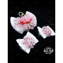 Комплект резинок для волос ручной работы Бант "Балерина" белый. комплект 3 шт. Единственный экземпляр. Цветы Канзаши на волосы Ваши.