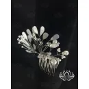 Гребень-заколка для волос ручной работы "Сияние" В технике Витраль. Единственный экземпляр. Цветы Канзаши на волосы Ваши.