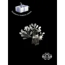 Гребень-заколка для волос ручной работы "Сияние" В технике Витраль. Единственный экземпляр. Цветы Канзаши на волосы Ваши.