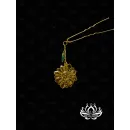 Шпилька для волос ручной работы "Аника" в технике Витраль. Золотистый. Единственный экземпляр. Цветы Канзаши на волосы Ваши.