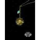 Шпилька для волос ручной работы "Аника" в технике Витраль. Золотистый. Единственный экземпляр. Цветы Канзаши на волосы Ваши.