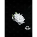 Резинка для волос ручной работы "Кея" белый. Единственный экземпляр. Цветы Канзаши на волосы Ваши.