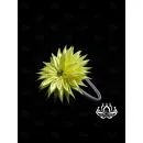 Заколка для волос ручной работы "Георгин" светло-жёлтый. Единственный экземпляр. Цветы Канзаши на волосы Ваши.