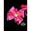 Комплект резинок для волос ручной работы Бант "Кокетка" розовый. 2 шт. Единственный экземпляр. Цветы Канзаши на волосы Ваши.