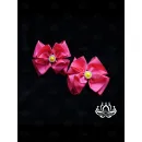 Комплект резинок для волос ручной работы Бант "Кокетка" розовый. 2 шт. Единственный экземпляр. Цветы Канзаши на волосы Ваши.