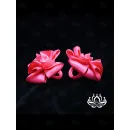 Комплект резинок для волос ручной работы Бант "Кокетка" розовый. 2 шт. Единственный экземпляр. Цветы Канзаши на волосы Ваши.