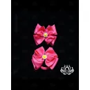 Комплект резинок для волос ручной работы Бант "Кокетка" розовый. 2 шт. Единственный экземпляр. Цветы Канзаши на волосы Ваши.