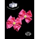Комплект резинок для волос ручной работы Бант "Кокетка" розовый. 2 шт. Единственный экземпляр. Цветы Канзаши на волосы Ваши.