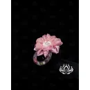 Заколка для волос ручной работы "Арабис" розовый. Единственный экземпляр. Цветы Канзаши на волосы Ваши.