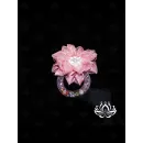 Заколка для волос ручной работы "Арабис" розовый. Единственный экземпляр. Цветы Канзаши на волосы Ваши.