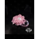 Заколка для волос ручной работы "Арабис" розовый. Единственный экземпляр. Цветы Канзаши на волосы Ваши.