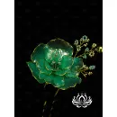 Шпилька для волос ручной работы "Весна" в технике Витраль. Единственный экземпляр. Цветы Канзаши на волосы Ваши