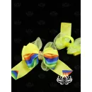 Комплект резинок для волос ручной работы Бант "Карнавал" жёлтый, комплект 2 шт. Единственный экземпляр. Цветы Канзаши на волосы Ваши