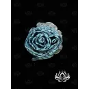 Резинка для волос ручной работы "Бутон" бирюзовый. Единственный экземпляр. Цветы Канзаши на волосы Ваши.