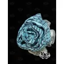 Резинка для волос ручной работы "Бутон" бирюзовый. Единственный экземпляр. Цветы Канзаши на волосы Ваши.