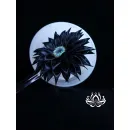 Заколка для волос ручной работы "Георгин" чёрный. Единственный экземпляр. Цветы Канзаши на волосы Ваши