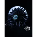 Заколка для волос ручной работы "Георгин" чёрный. Единственный экземпляр. Цветы Канзаши на волосы Ваши