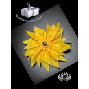 Заколка для волос ручной работы "Цветок" жёлтый. Единственный экземпляр. Цветы Канзаши на волосы Ваши.