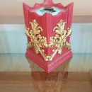 Биокамин "Барокко" интерьерный, настольный, ручная работа, красный