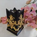 Биокамин "Барокко" интерьерный, настольный, ручная работа, черный