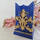 Биокамин "Барокко" интерьерный, настольный, ручная работа, синий