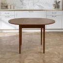 Круглый, раздвижной стол. Дубовый шпон, массив ясеня