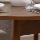 Круглый, раздвижной стол. Дубовый шпон, массив ясеня