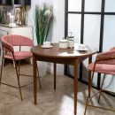 Круглый, раздвижной стол. Дубовый шпон, массив ясеня