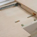 Круглый, раздвижной стол. Дубовый шпон, массив ясеня