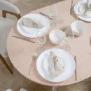 Круглый, раздвижной стол. Дубовый шпон, массив ясеня