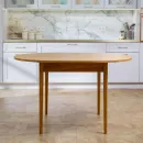 Круглый, раздвижной стол. Дубовый шпон, массив ясеня