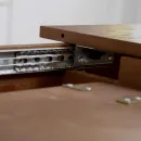 Прямоугольный, раздвижной стол. Дубовый шпон, массив ясеня