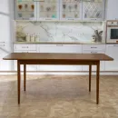 Прямоугольный, раздвижной стол. Дубовый шпон, массив ясеня